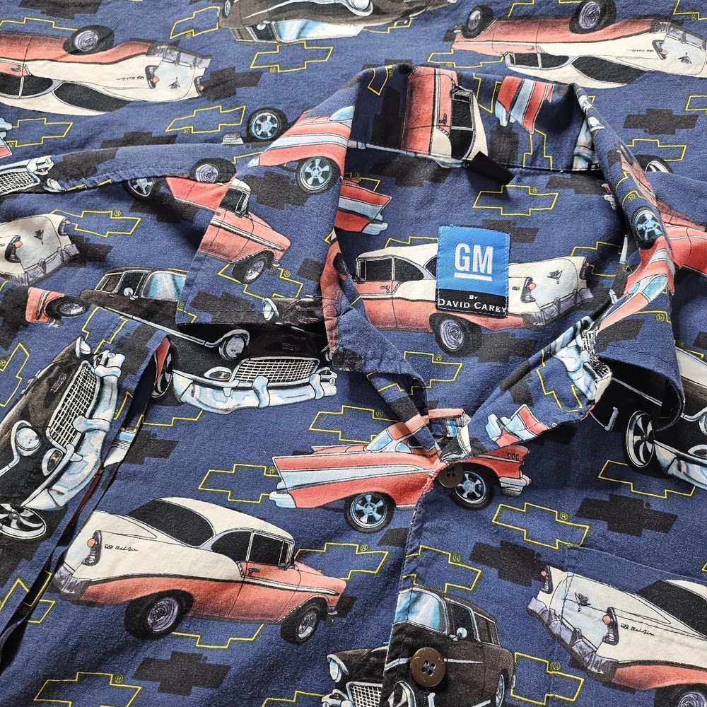 GM by David Carey Belair Button Down Shirt Men's XLarge General Motors